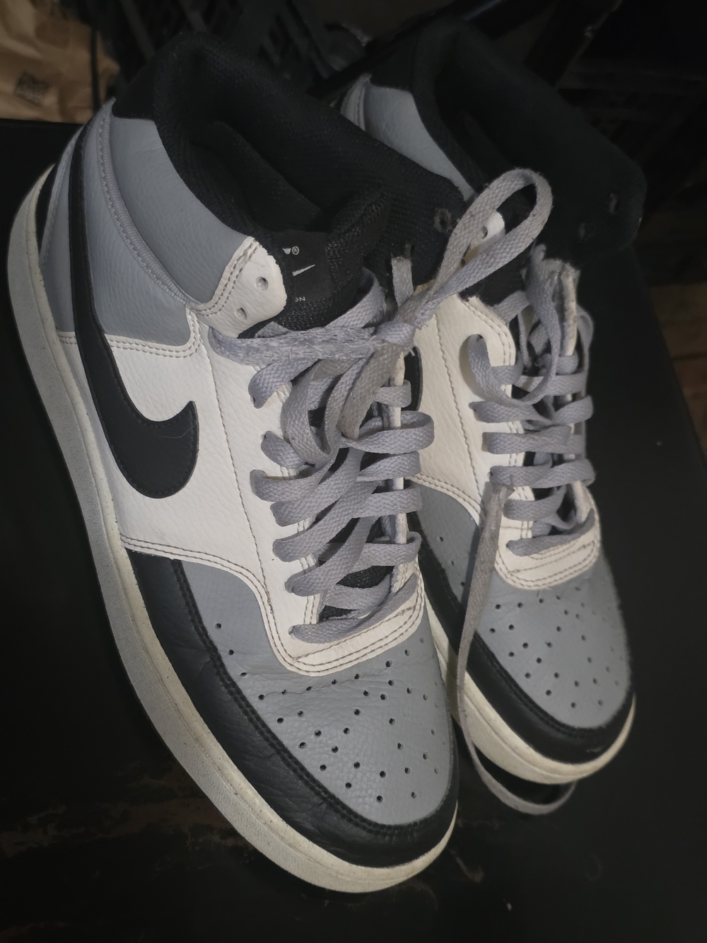 Nike Men's Grey, White & Black Low-Top Sneakers